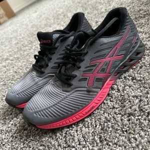 ASICS, women’s size 9.5, black/grey/pink